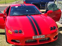 Red Mitsubishi sports car serviced by Brad's All Mechanical Repairs